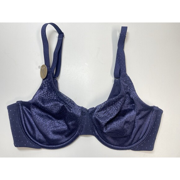Wacoal Back Appeal Underwire Bra In Eclipse (Navy) Sz 32D New - Picture 3 of 5